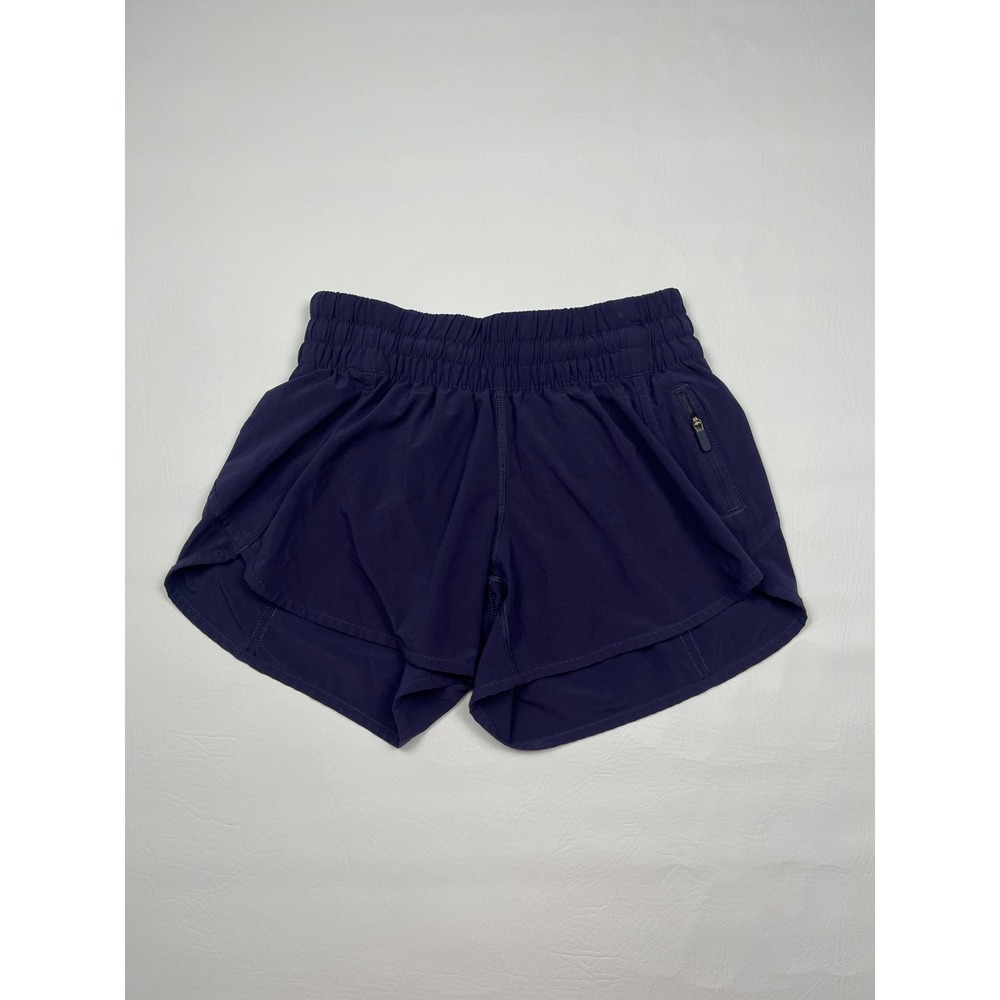 Lululemon Tracker Shorts V 4" Women's 6 Navy Blue Running Athletic Workout